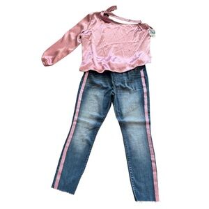 Project Runway Y2K One-Shoulder Choker Top & Pants Set